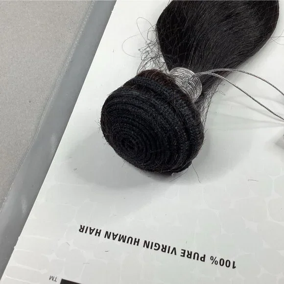 Natural Body 20” Natural Black 100% Pure Virgin Human Hair Extensions - Picture 3 of 7